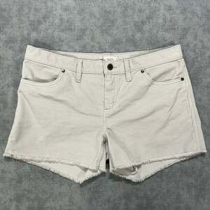 Carve Designs Oahu Corduroy Shorts 4" Womens 10 Grey Raw Hem Organic Cotton